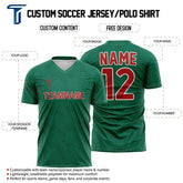 Custom Green Herringbone Mexico Soccer Jersey